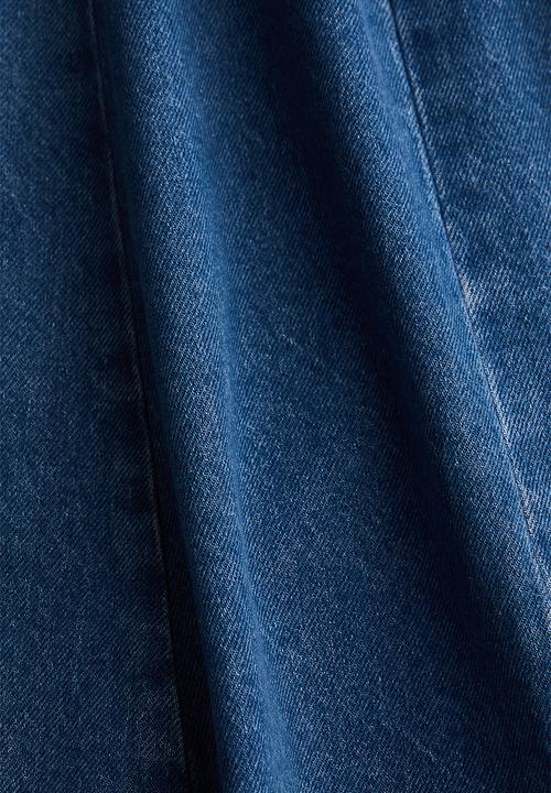 H&M - A-line denim skirt - denim blue 