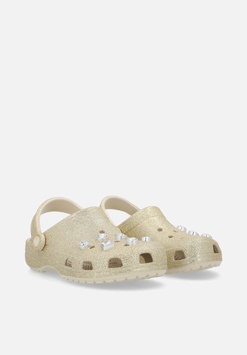 Crocs - Classic Glitter Embellished ClogK - Gold