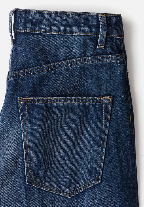 H&M - Crease-leg jeans - dark denim blue