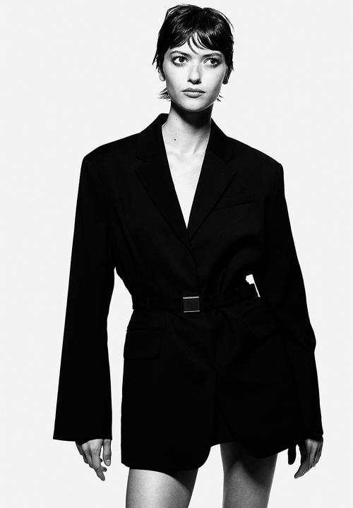 H&M - Belted blazer - black