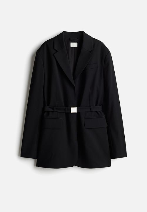 H&M - Belted blazer - black