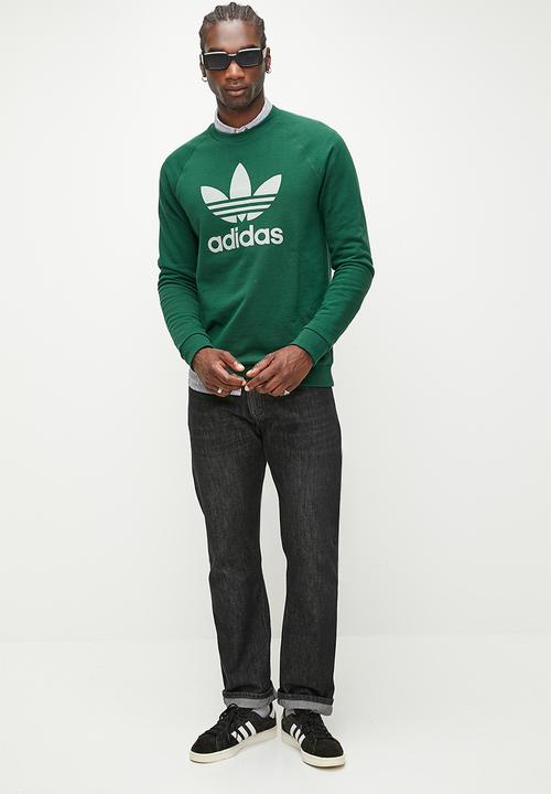 adidas Originals - Trefoiloil Crew   Cgreen - Green