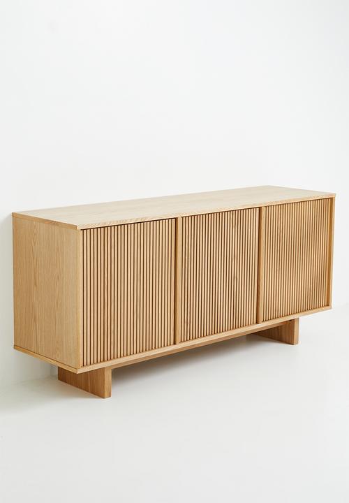 Sixth Floor - Groove sideboard 3 door - Oak Veneer