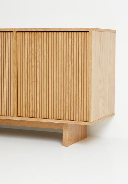 Sixth Floor - Groove sideboard 3 door - Oak Veneer