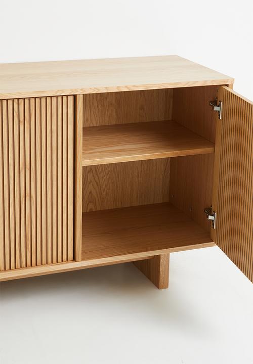 Sixth Floor - Groove sideboard 3 door - Oak Veneer