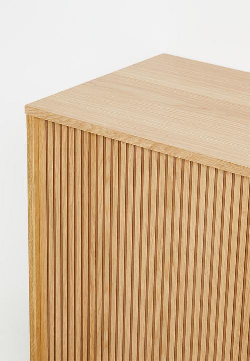 Sixth Floor - Groove sideboard 3 door - Oak Veneer