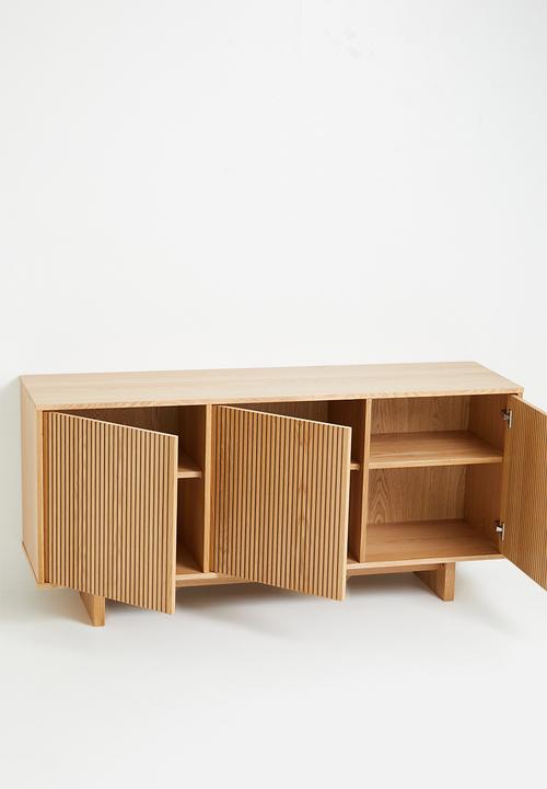 Sixth Floor - Groove sideboard 3 door - Oak Veneer