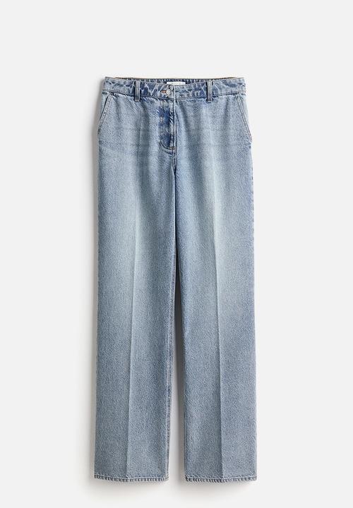H&M - Crease-leg jeans -  light denim blue