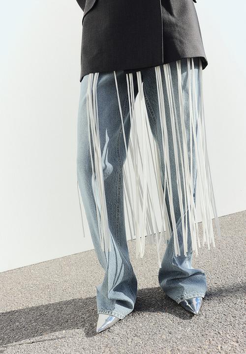 H&M - Crease-leg jeans -  light denim blue