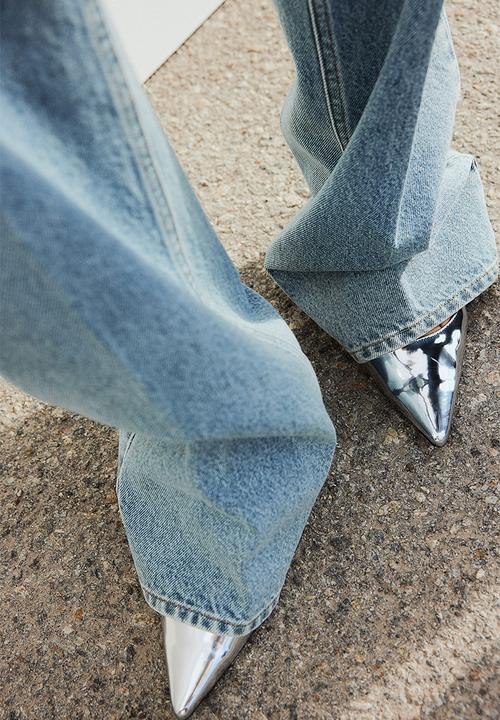 H&M - Crease-leg jeans -  light denim blue