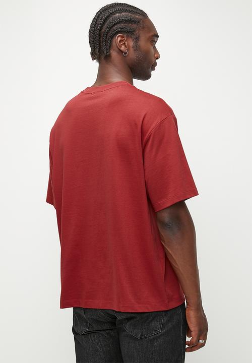 Calvin Klein - Short Sleeve Archive Jersey Logo Tee - Winery