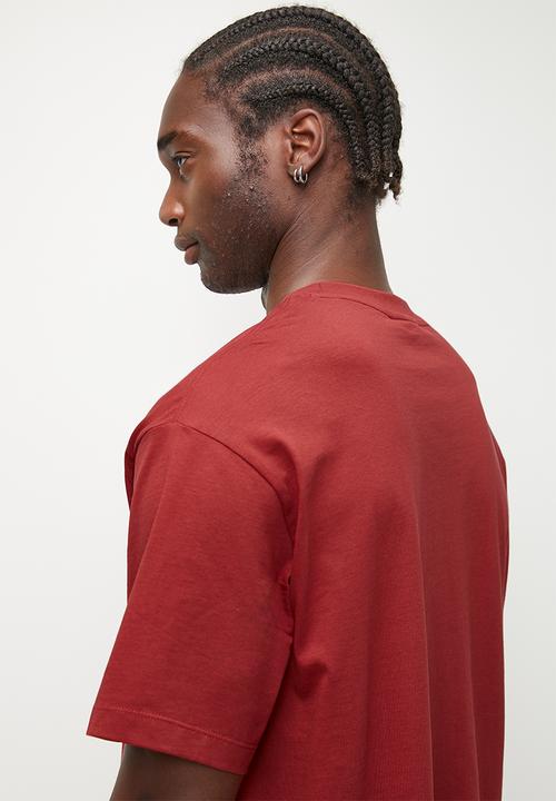 Calvin Klein - Short Sleeve Archive Jersey Logo Tee - Winery