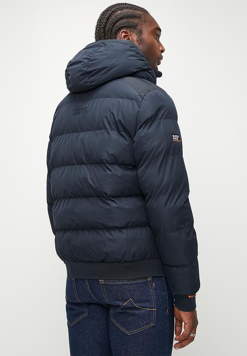 Superdry. - SPORTS PUFFER BOMBER - Eclipse Navy