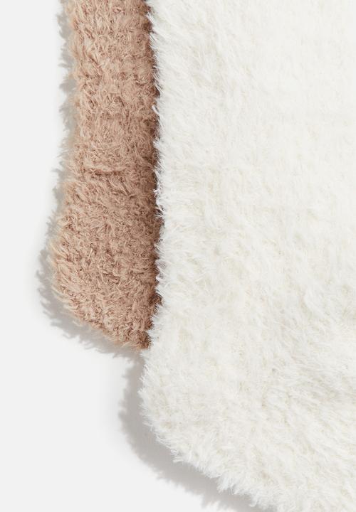 H&M - 2-Pack socks - beige & white