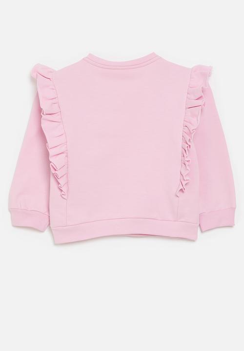 Pop Candy - Frilled sweatshirt - dusty pink