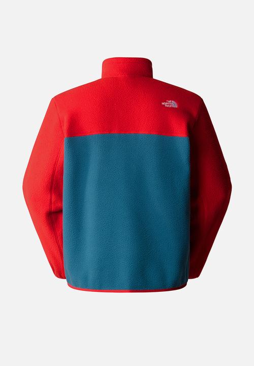 The North Face - Yumiori ¼ zip - Mallard Blue-High Risk Red-TNF Black