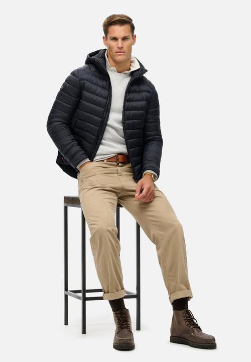 Superdry. - Hooded fuji sport padded jkt - eclipse navy