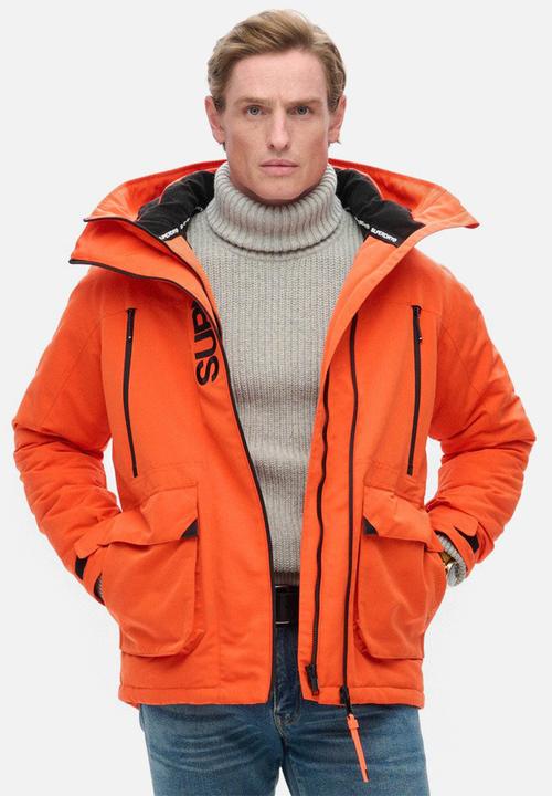Superdry. - Hood ultimate emb windbreaker - flame orange