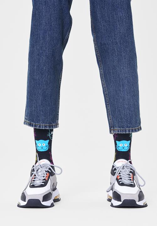 Happy Socks - Cat socks - black