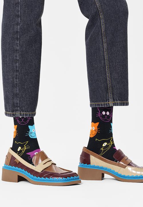 Happy Socks - Cat socks - black