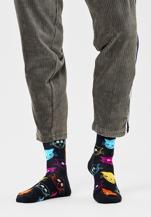 Happy Socks - Cat socks - black