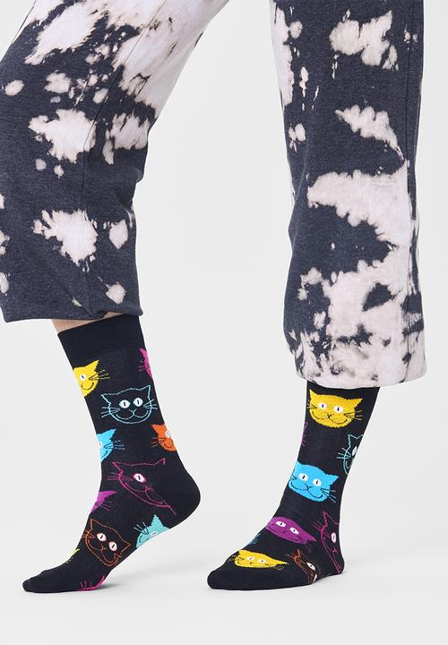 Happy Socks - Cat socks - black
