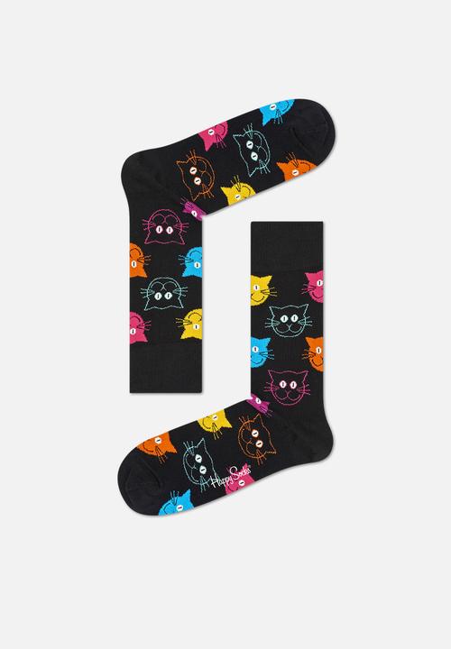 Happy Socks - Cat socks - black