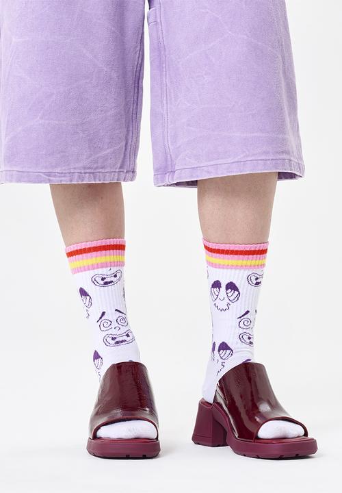 Happy Socks - Mary Jane Sneaker Sock - White