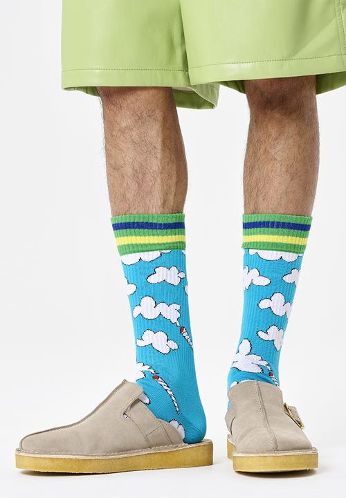 Happy Socks - In the Clouds Sneaker Sock - blue