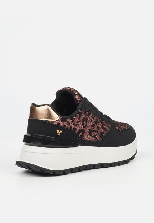 Butterfly Feet - Rio 4 Sneaker - Rose Gold & Black