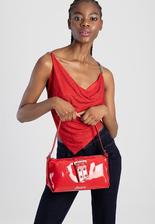 SISSY BOY - Buckle shoulder bag - Red