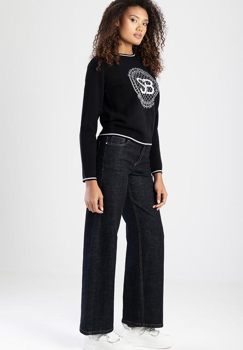 SISSY BOY - MARIANNA: Logo Knit Sweater - Black