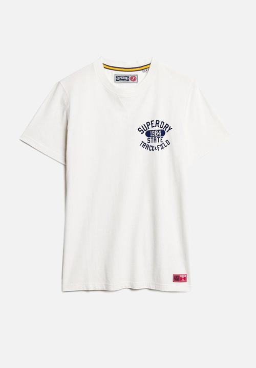 Superdry. - Track & filed graphic T-shirt - New Chalk White