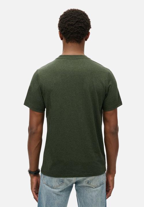 Superdry. - Machined Goods Workwear tee - Dark Olive Marl
