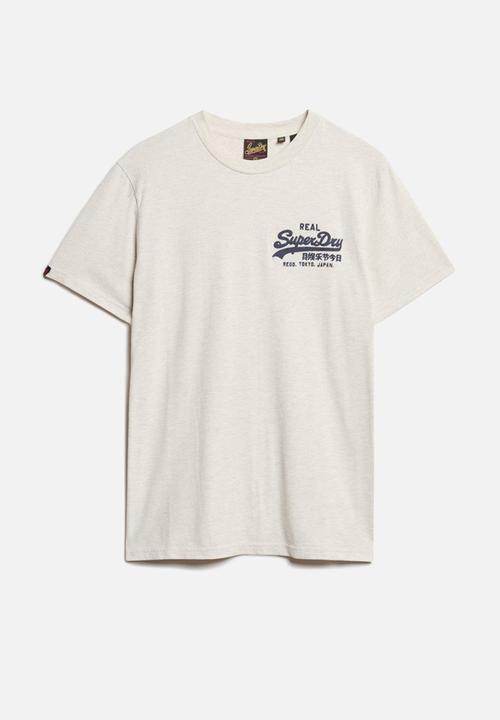 Superdry. - Classic VL graphicT-shirt - Oat Cream Marl