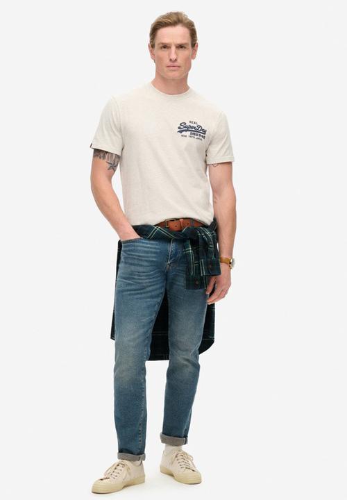 Superdry. - Classic VL graphicT-shirt - Oat Cream Marl