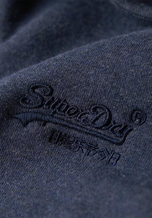 Superdry. - Essential logo zip hoodie - Heritage Navy Marl