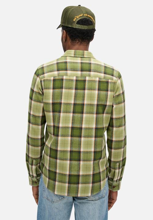 Superdry. - Cotton worked check shirt - Yosemite Check Green