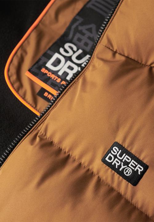 Superdry. - Sport Puffer Gilet - Denim Co Tobacco Brown
