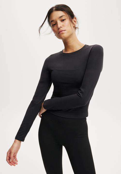 Ultra Soft Fitted Long Sleeve Top - Black9