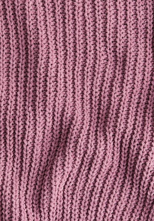 H&M - Knitted chenille jumper - dark dusty pink 