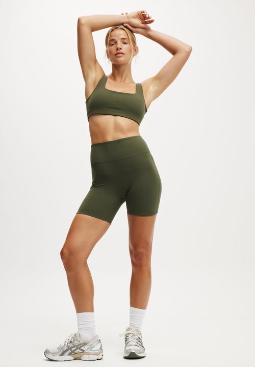 Cotton On - Ultra Soft Rib Crop - Forest Green
