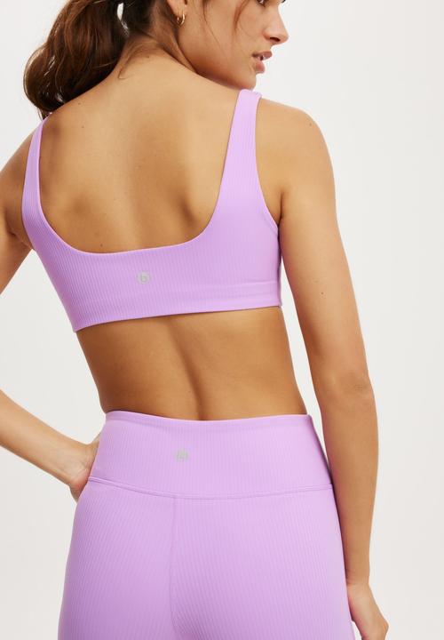 Cotton On - Ultra Soft Rib Crop - Cyber Grape