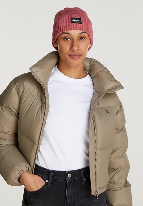 Calvin Klein - Mono logo patch beanie-dusty rose