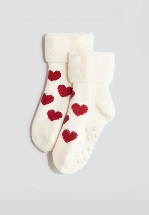 H&M - 3-pack terry socks - white