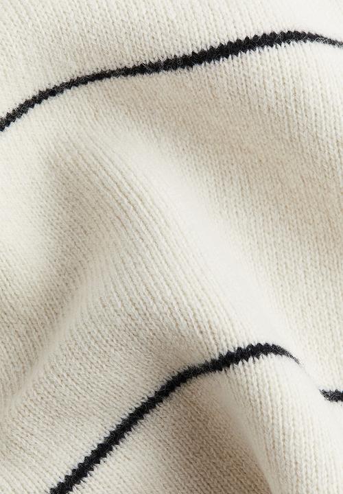 H&M - Wool-blend turtleneck jumper - cream striped