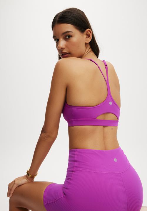 Cotton On - 365 Keyhole Crop - Passion Plum