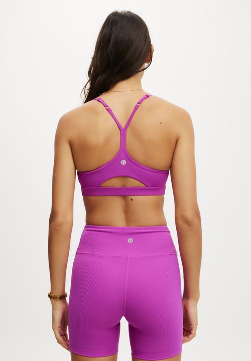 Cotton On - 365 Keyhole Crop - Passion Plum