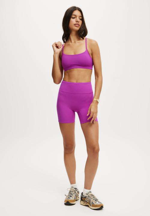 Cotton On - 365 Keyhole Crop - Passion Plum