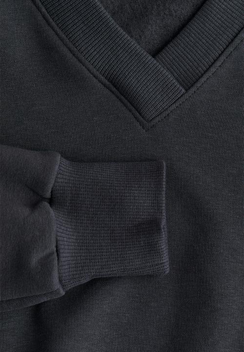 H&M - V-neck sweatshirt - dark grey 